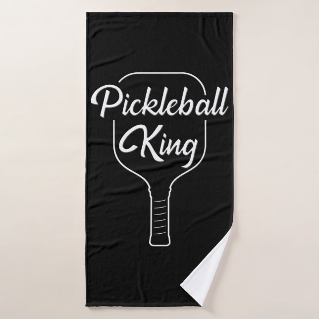 Pickleball King mit Pickleball Paddel Badehandtuch (Badehandtuch)