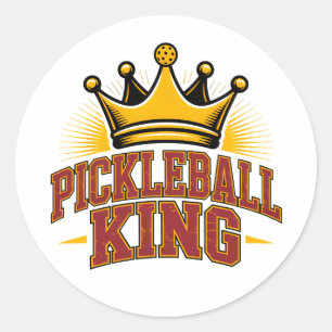 Pickleball King Runder Aufkleber