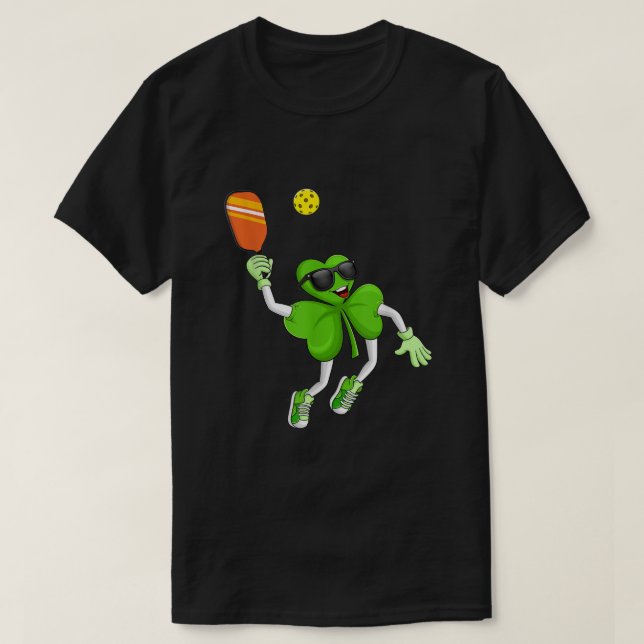 Pickleball Kleeblatt St Patricks Day Irish Gift Me T-Shirt (Design vorne)
