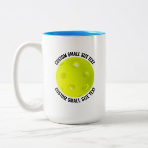 Pickleball & Kleiner Text HELLBLAU 425ml Custom Zweifarbige Tasse