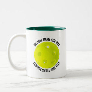 Pickleball & Kleiner Text JÄGERGRÜN 325ml Custom Zweifarbige Tasse