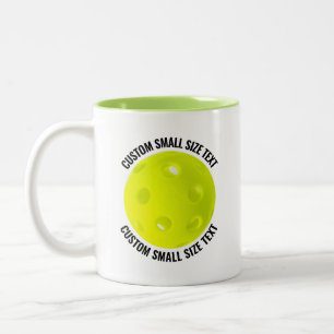 Pickleball & Kleiner Text LIME GRÜN 325ml Custom Zweifarbige Tasse