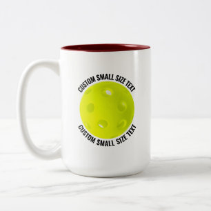 Pickleball & Kleiner Text MAROON 450g Custom Zweifarbige Tasse