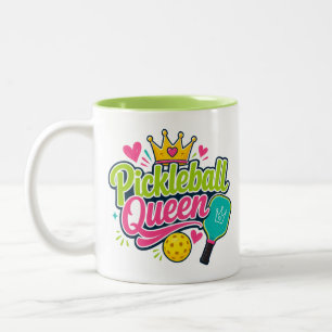 Pickleball-Königin-Geschenk für Pickleball-Enthusi Zweifarbige Tasse