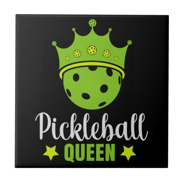 Pickleball Königin Lustige Pickle Ball Königin  Fliese (Vorderseite)