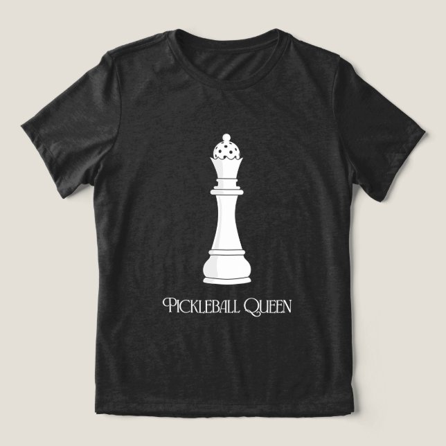 Pickleball Königin Tri-Blend Shirt (Design Vorderseite)
