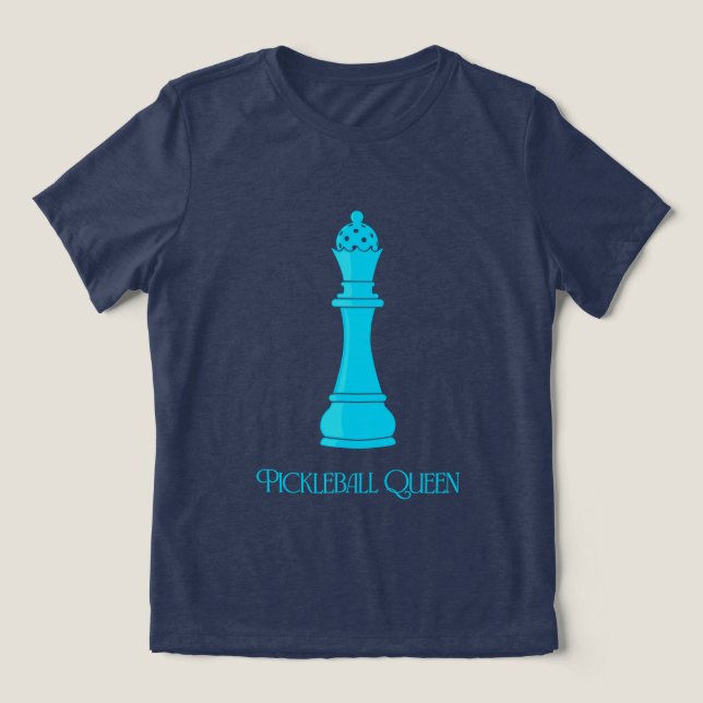 Pickleball-Königin Tri-Blend Shirt (Design Vorderseite)