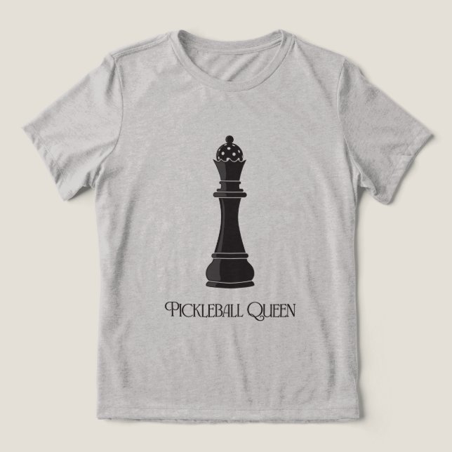 Pickleball-Königin Tri-Blend Shirt (Design Vorderseite)