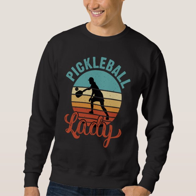 Pickleball Lady Player Retro Vintage  7 Sweatshirt (Vorderseite)