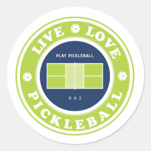 Pickleball: Lebensabend Runder Aufkleber