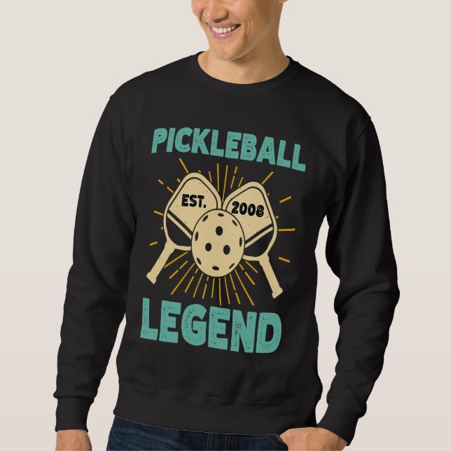 Pickleball Legend Est 2008 Vintage Retro  Legendar Sweatshirt (Vorderseite)