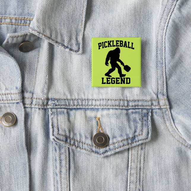 Pickleball Legend Funny Bigfoot Button (Beispiel)