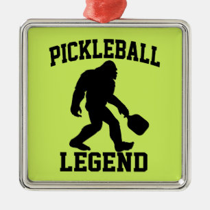 Pickleball Legend Funny Bigfoot Ornament Aus Metall