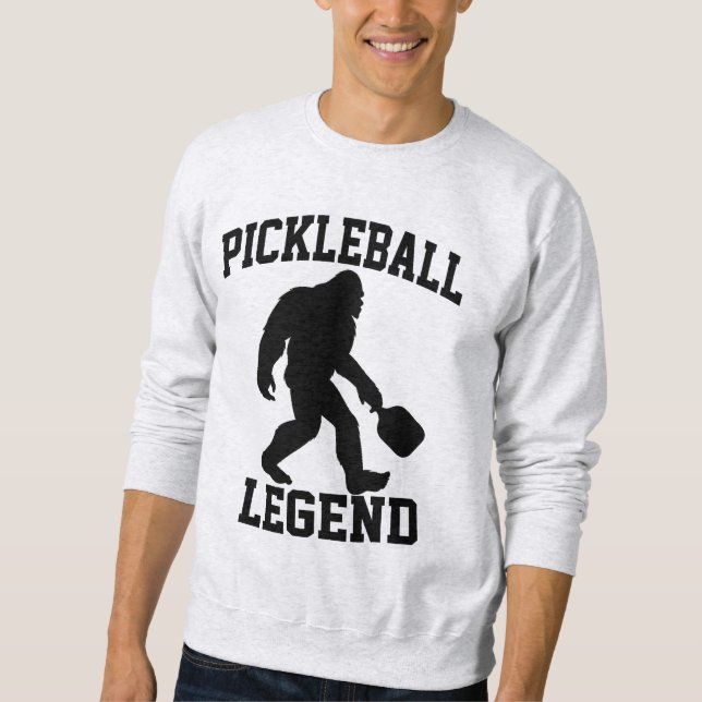 Pickleball Legend Funny Bigfoot Sweatshirt (Vorderseite)
