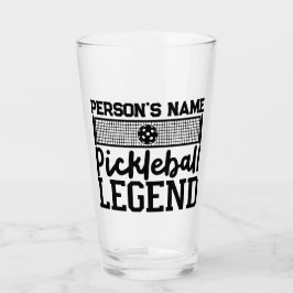 Pickleball Legend Personalisierter Name Glas