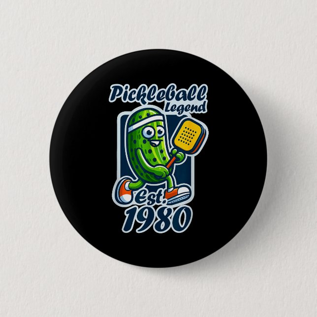 Pickleball-Legende gegründet 1980 Retro 46. Button (Vorderseite)