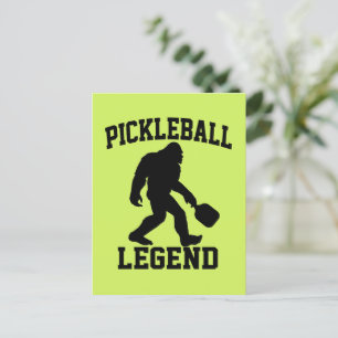 Pickleball Legende Lustiger Bigfoot Postkarte