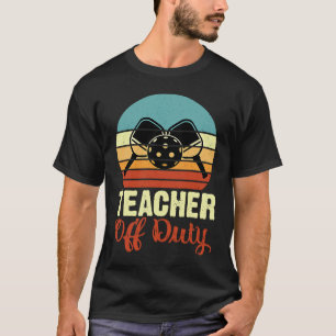 Pickleball-Lehrer Außer Dienst Retro Vintage 70er T-Shirt