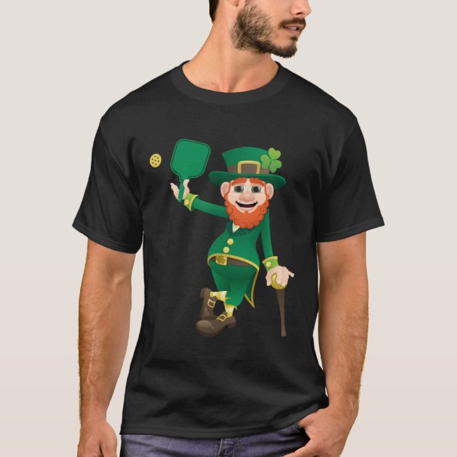 Pickleball Leprechauns St Patrick's Day Pickleball T-Shirt (Vorderseite)