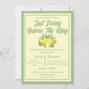 Pickleball Letzte Swing vor dem Ring-Sage-Foto Einladung
