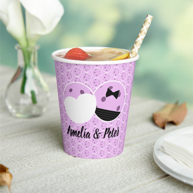 Pickleball Letzte Swing vor der Ring-Hochzeit Pappbecher (In Situ)