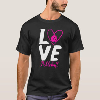 Pickleball Liebe Heart Womens T-Shirt