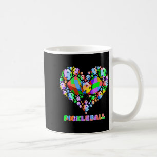 Pickleball Liebe Herz lustig buntes Paddle Sport Kaffeetasse