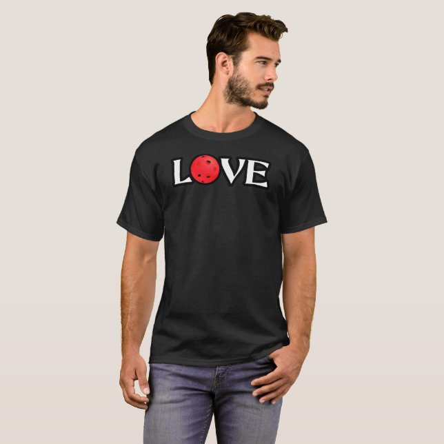 Pickleball Liebe Rote Love T-Shirt (Vorne ganz)