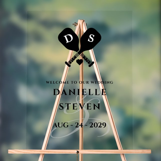 Pickleball-Liebe Willkommen Acrylschild (Neutral)