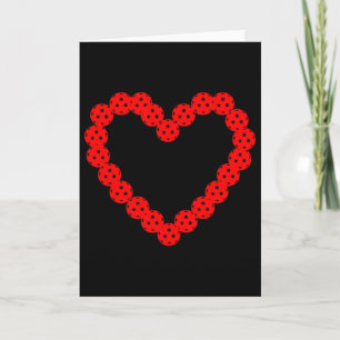 Pickleball-Liebesherz für Valentinstag-Geschenke B Karte