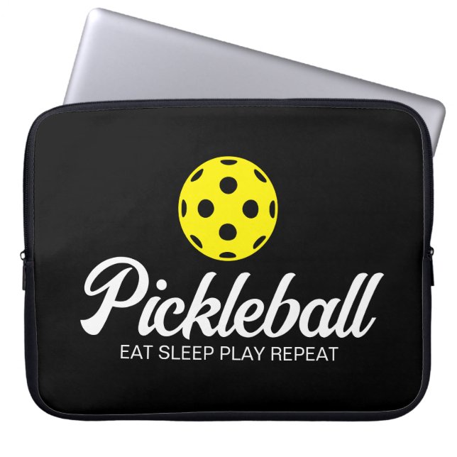 Pickleball Liebhaber Laptop-Ärmel mit lustigem Zit Laptopschutzhülle (Vorderseite)