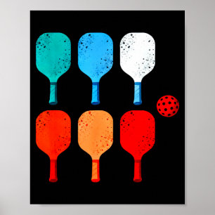 Pickleball-Liebhaber-Paddelsport Poster