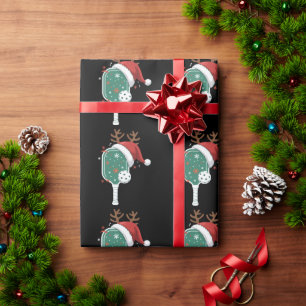 Pickleball-Liebhaber Sport Weihnachten Santa Hut Geschenkpapier