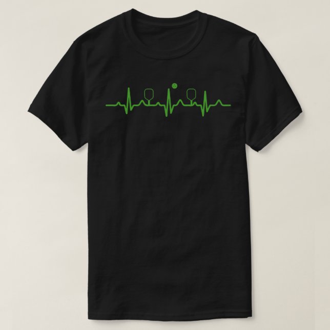 Pickleball Life Heartbeat EKG T-Shirt (Design vorne)