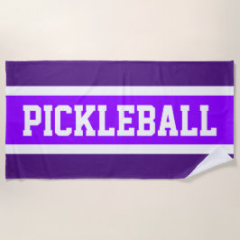 PICKLEBALL Lila Streifen Strandtuch