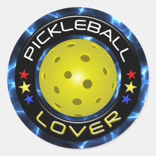 Pickleball Lover 1 Optionen Runder Aufkleber