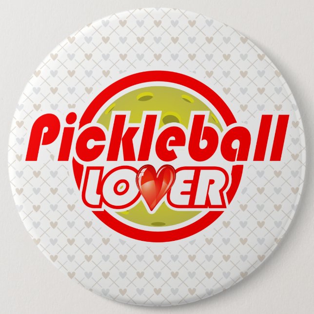 Pickleball Lover 2-2B Bildoptionen Button (Vorderseite)