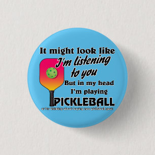 Pickleball Lover in meinem Kopf spiele ich Pickleb Button