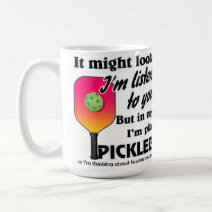 Pickleball Lover in meinem Kopf spiele ich Pickleb Kaffeetasse