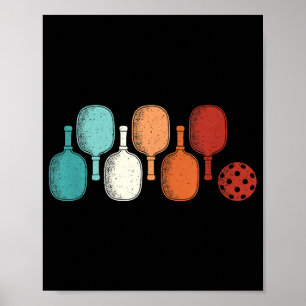 Pickleball Lover Retro Paddle Sport Vintag Poster