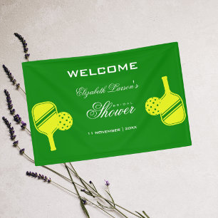 Pickleball Lovers Brautparty Neon Theme Banner