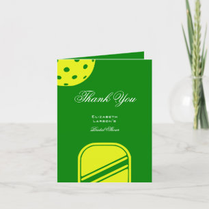 Pickleball Lovers Brautparty Neon Theme Dankeskarte