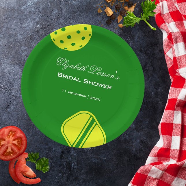 Pickleball Lovers Brautparty Neon Theme Pappteller (Von Creator hochgeladen)