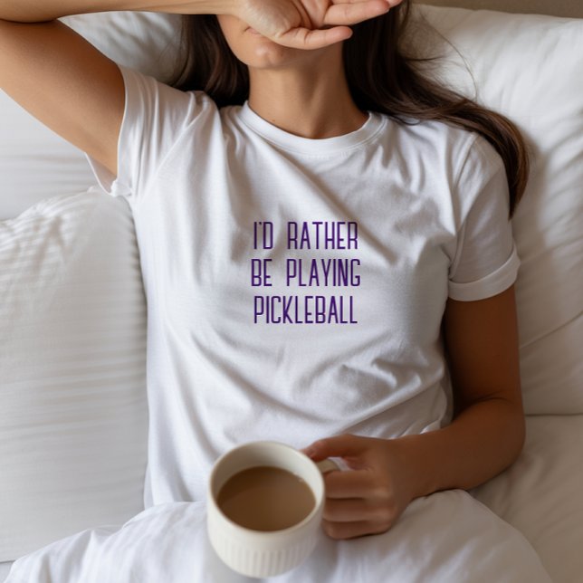 Pickleball Lover's Dream lila Slogan T-Shirt (Von Creator hochgeladen)