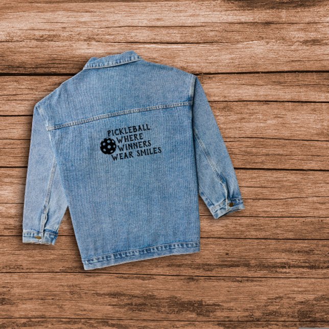 Pickleball Lover's Dream witziger roter Slogan Jeansjacke (Von Creator hochgeladen)