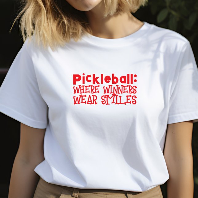 Pickleball Lover's Dream witziger roter Slogan T-Shirt (Von Creator hochgeladen)