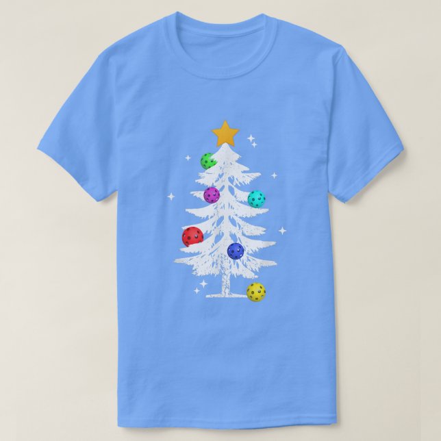 Pickleball Lovers Holidays Christmas Tree Clever C T-Shirt (Design vorne)