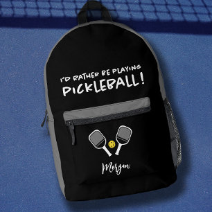 Pickleball Lustig Sport Süß Individueller Name Sch Bedruckter Rucksack