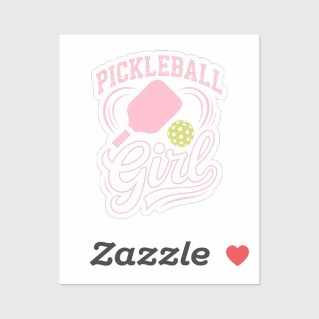 Pickleball Mädchen Spielerin Aufkleber (Blatt)