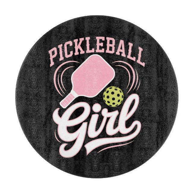 Pickleball Mädchen Spielerin Schneidebrett (Vorderseite)